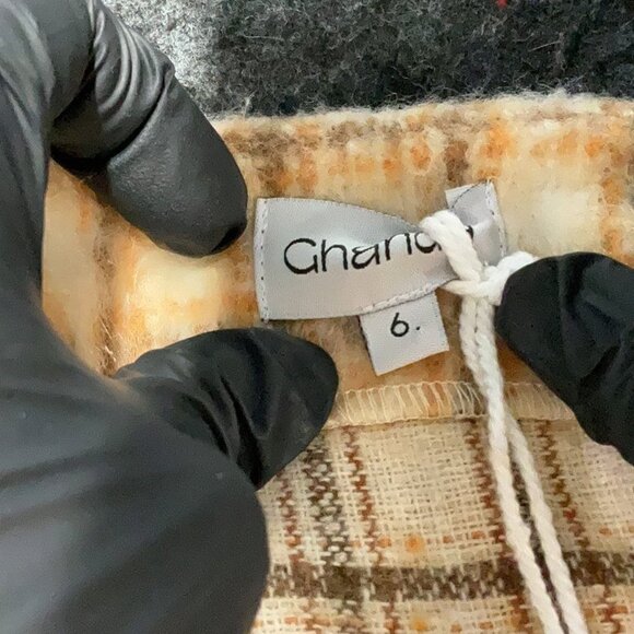 Ghanda Chance Soft Tweed Plaid College Mini Skirt - Picture 3 of 5